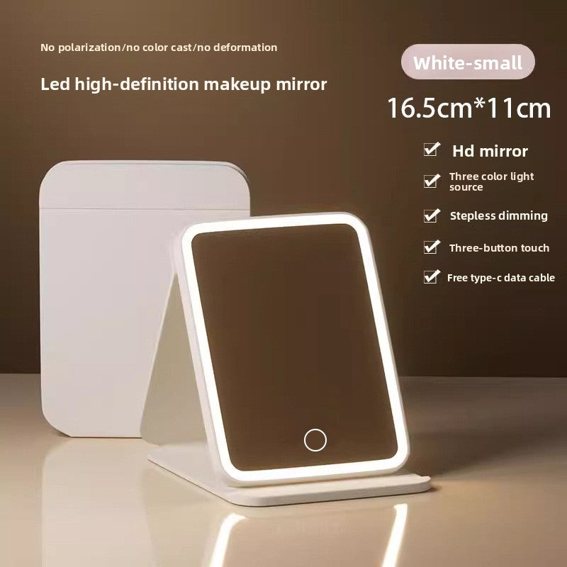CrownBloom™ LED Compact Makeup Mirror with Travel Cover