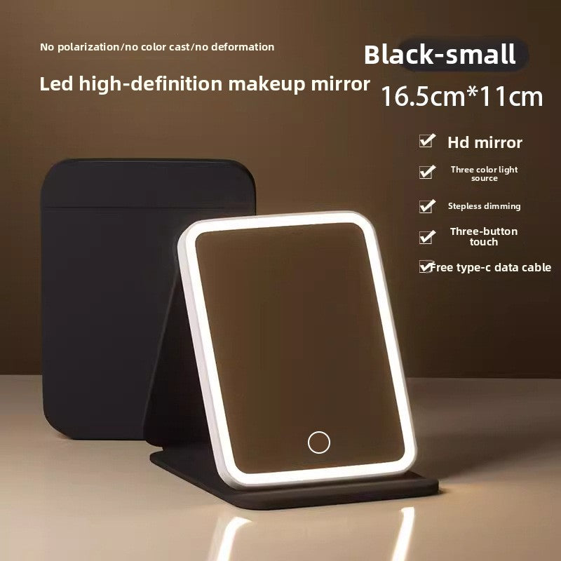 CrownBloom™ LED Compact Makeup Mirror with Travel Cover